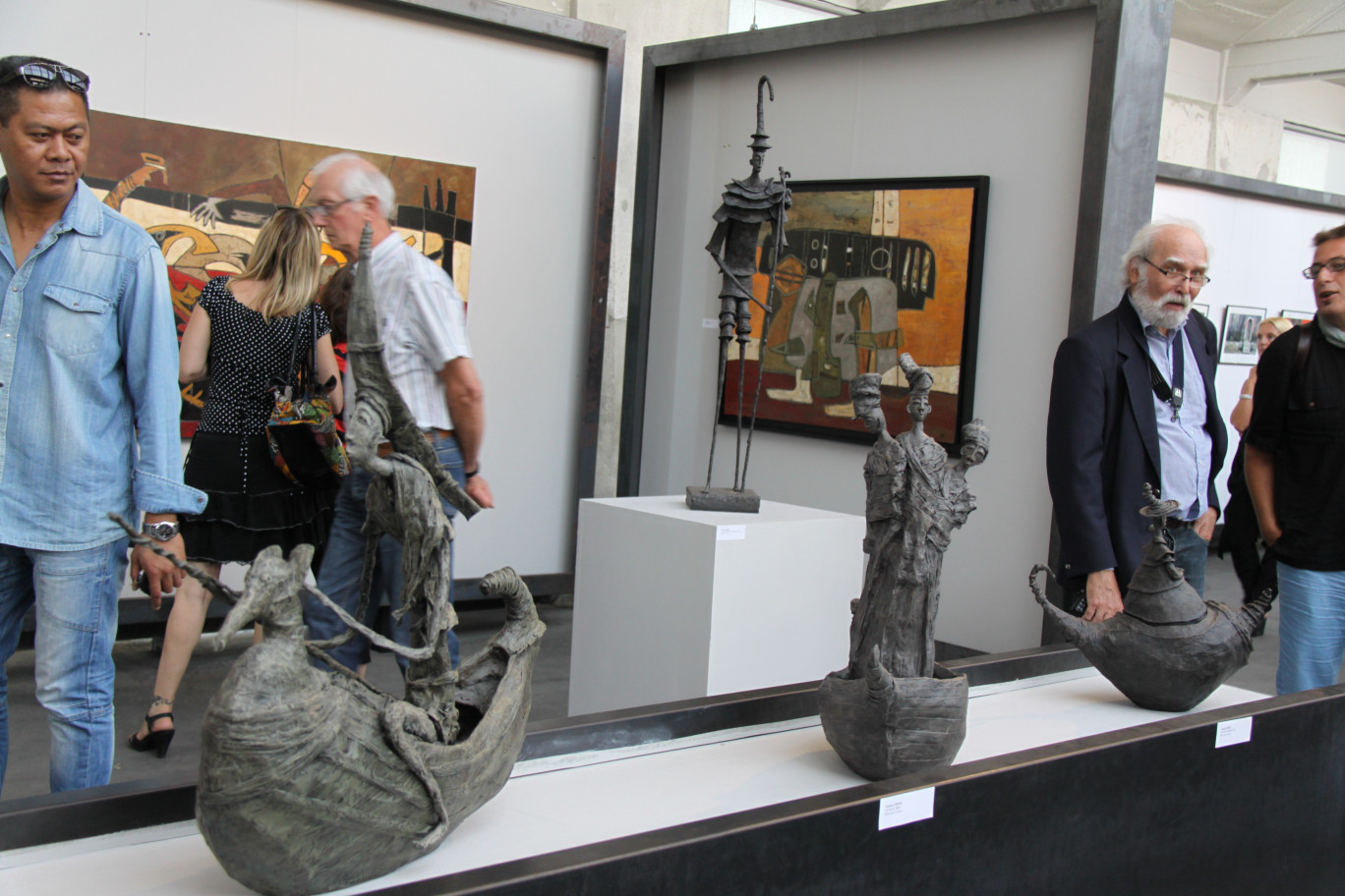 Jacques Pentel, artiste arrageois aux multiples talents, exposait ses sculptures et peintures.