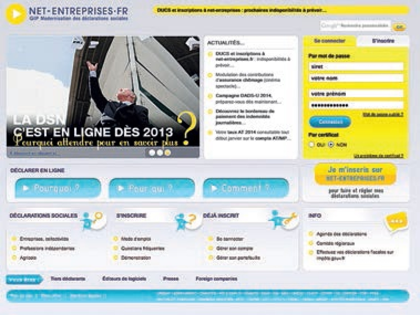 95% des utilisateurs sont satisfaits du portail Net-entreprises.