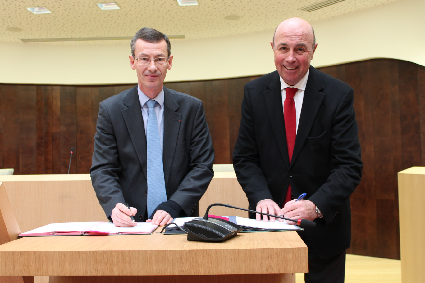 Frédéric Fèvre, Procureur de la République et Eric Feldmann, président du Tribunal de Commerce de Lille.