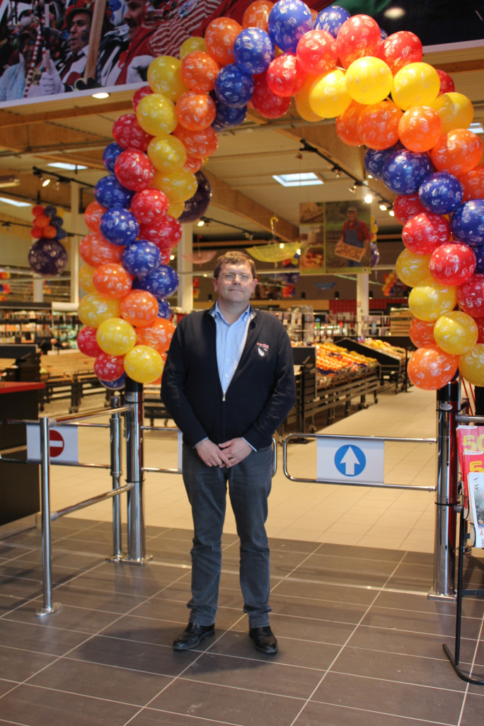 Laurent Hecquet, responsable d'Intermarché du Vieux Coudekerque, a le sourire et déjà des projets. 