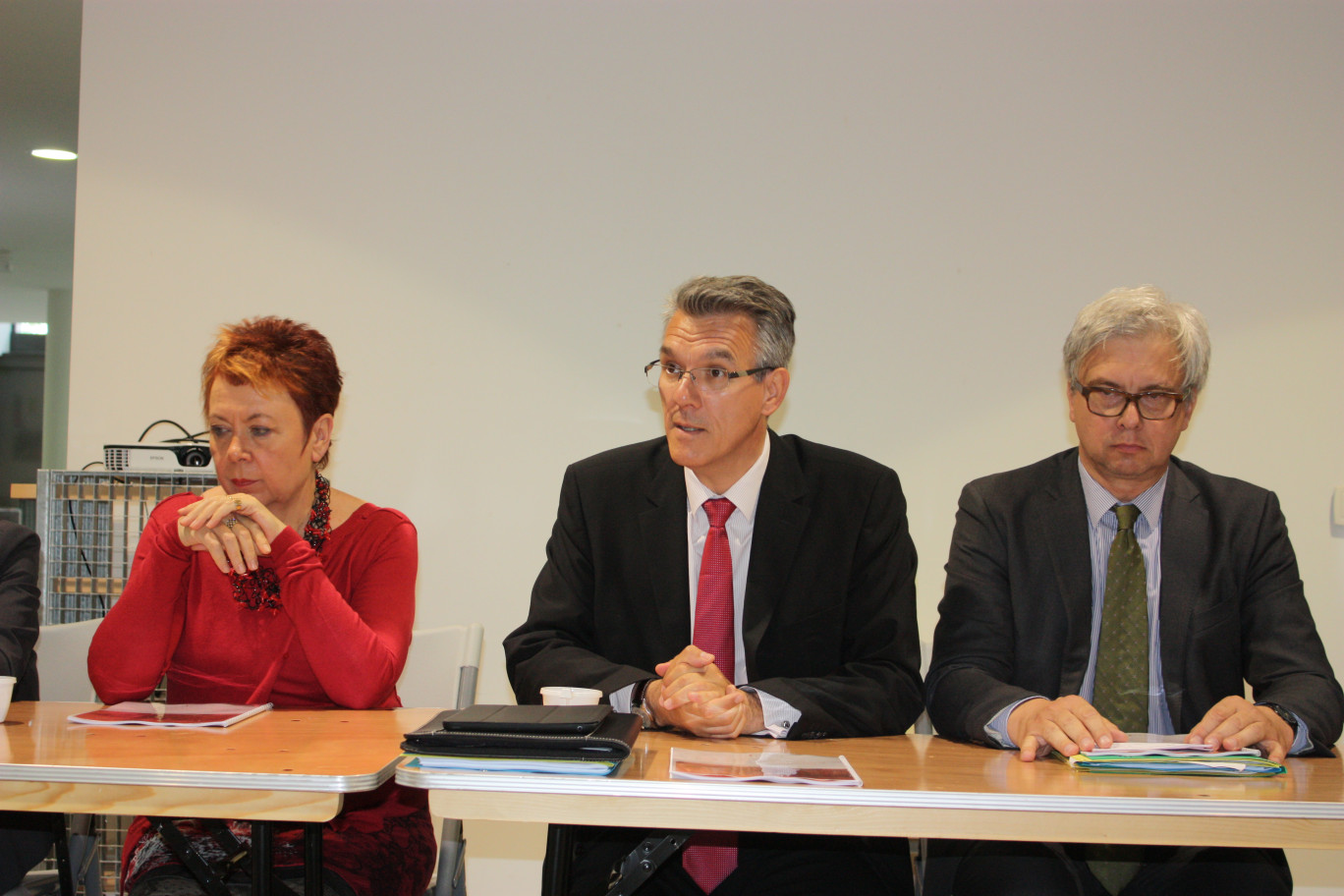 De gauche à droite, Françoise Dal,  Alain Denizot et Jean-Marie Bricogne.