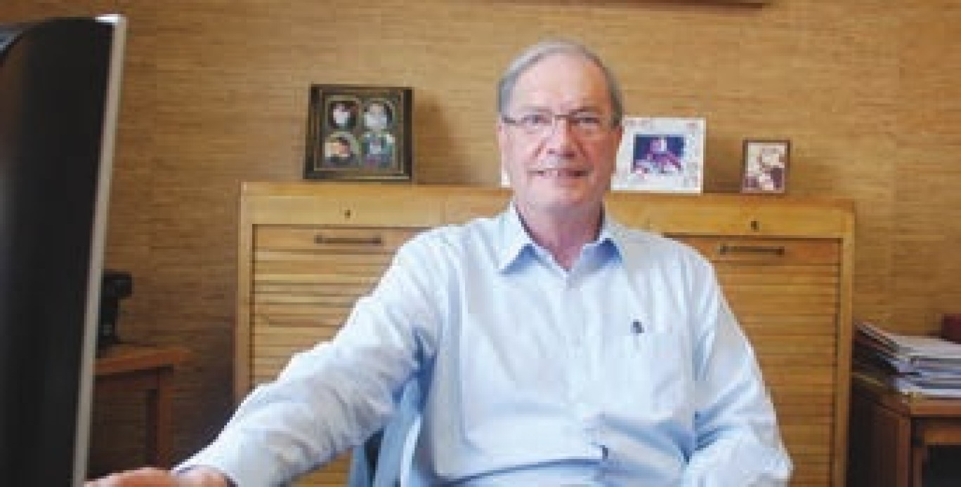 Le président Jean-Marc Le Garrec dans son bureau de Norfrigo, au port de Boulogne.