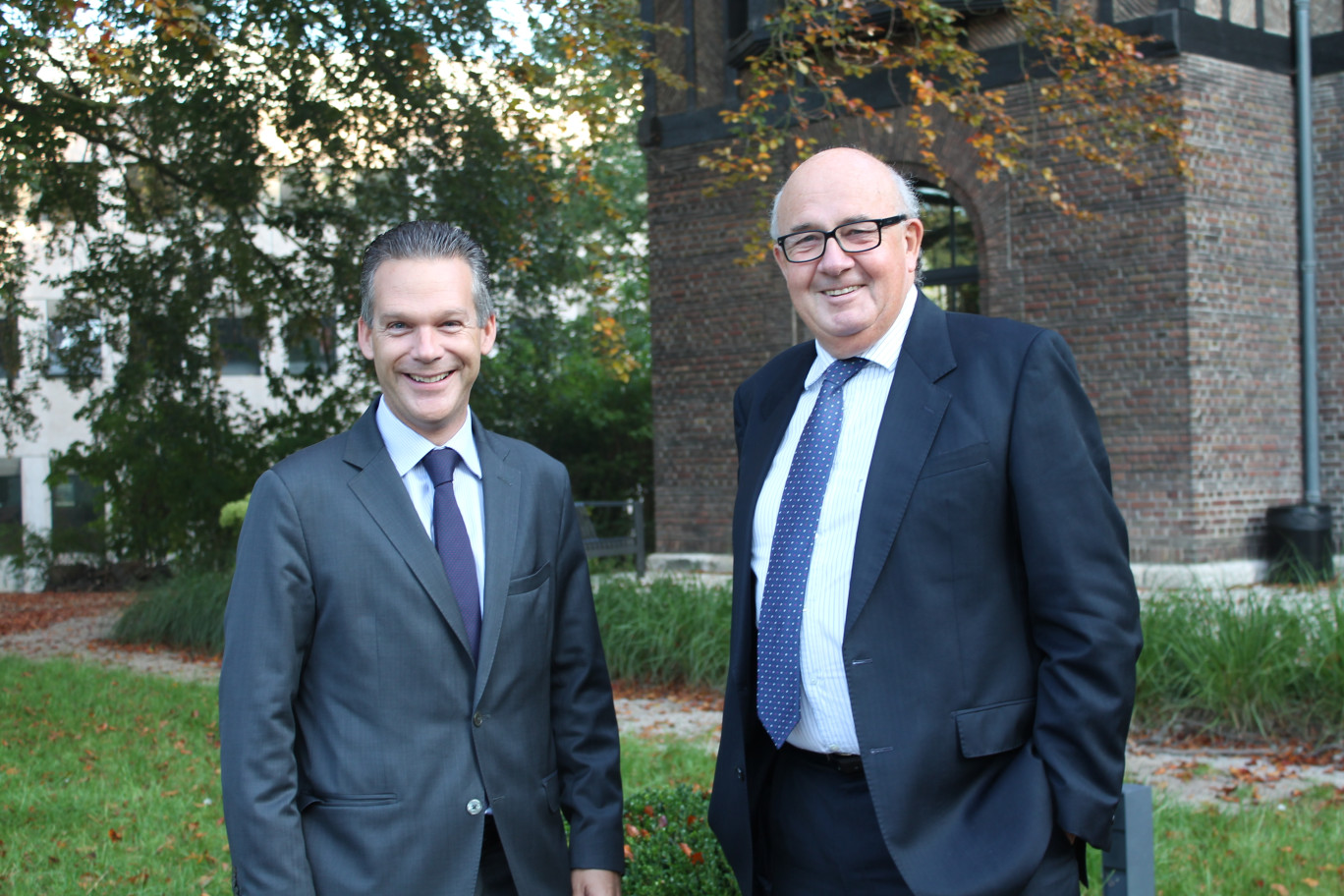 Benoît Arnaud, directeur de la formation continue et Olivier Oger, directeur général d'EDHEC Business School.