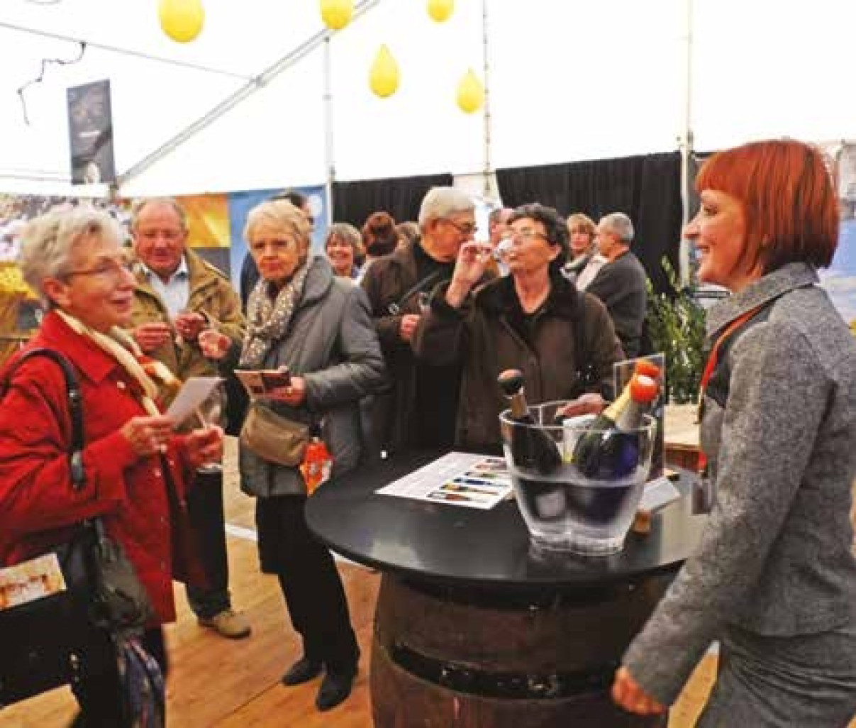 Des visiteurs nombreux pour aller à la rencontre des vignerons axonais. 