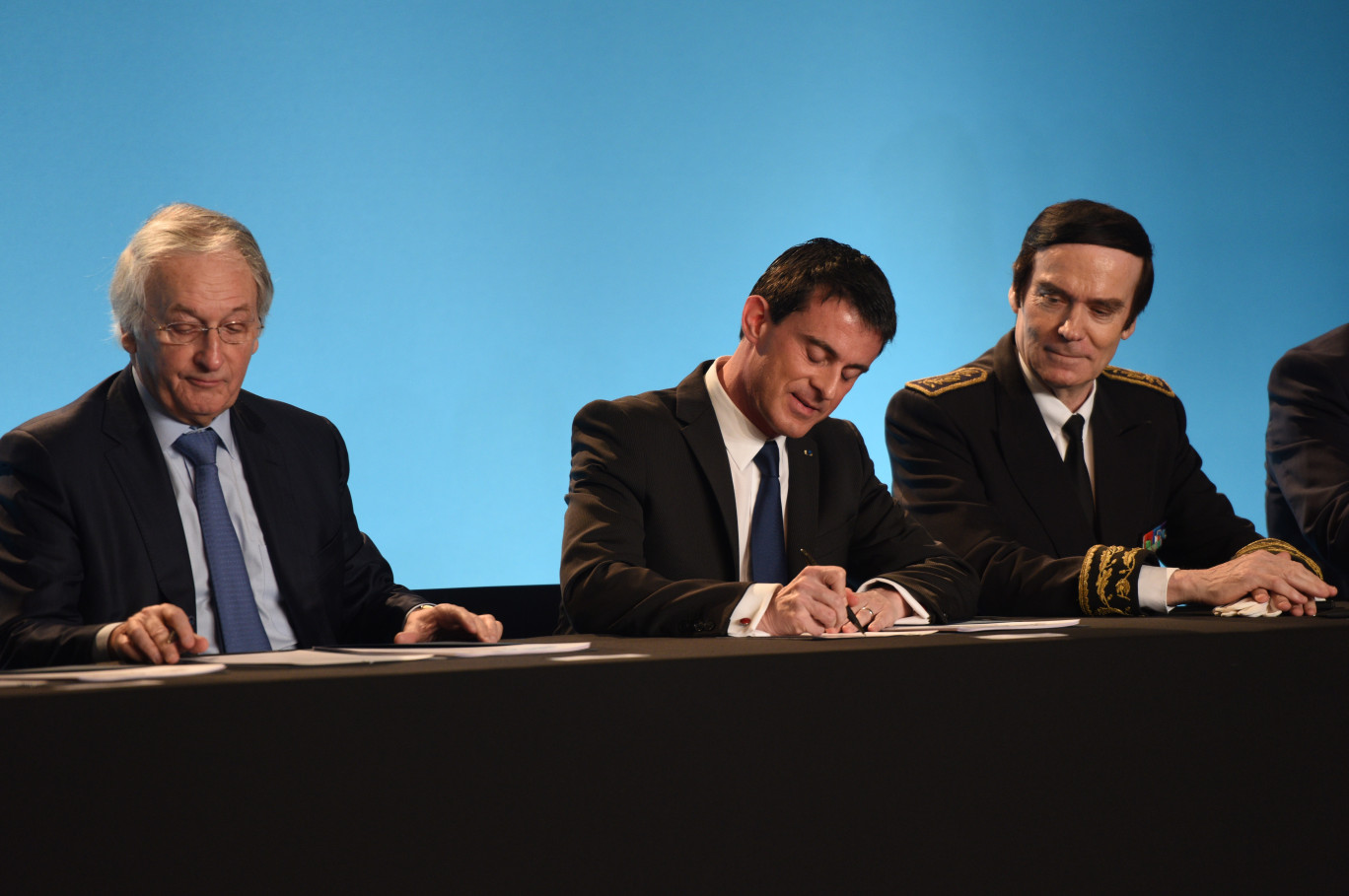 Daniel Percheron, Manuel Valls et Jean-François Cordet.