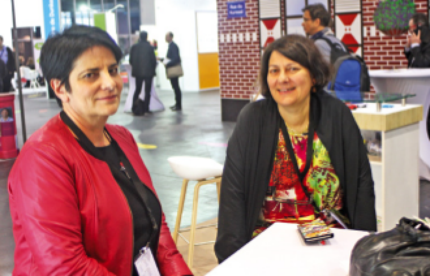 Catherine Foulonneau, directrice stratégie des territoires GrDF,  (à droite), était venue parler des métiers de l’énergie de demain