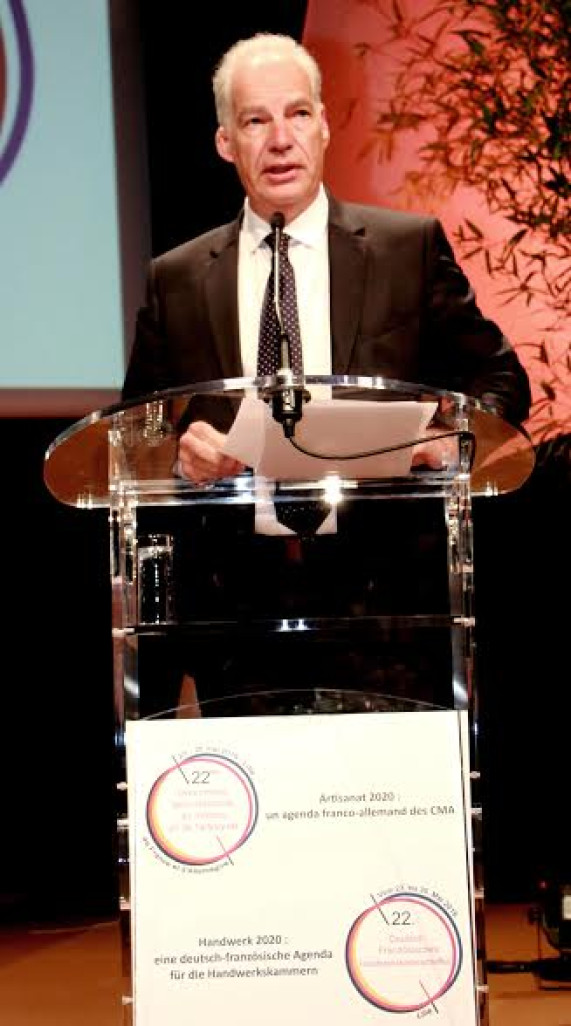 Alain Griset, président de la chambre des métiers et de l'artisanat lors des rencontres franco-allemandes.