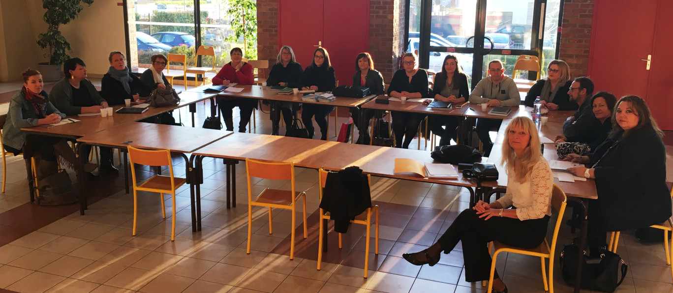 Une partie des personnes travaillant au sein de Cambrésis Emploi lors d’une récente réunion (photo Cambrésis Emploi)