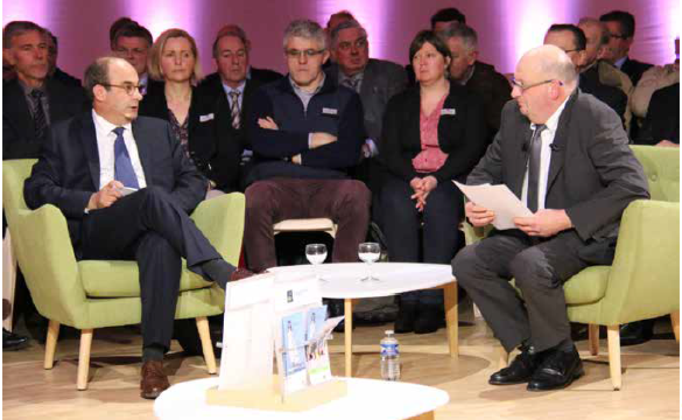 Laurent Poupart, président de Groupama Nord-Est, répond aux questions de Jacques Louchart, président de la Fédération du Pas-de-Calais.