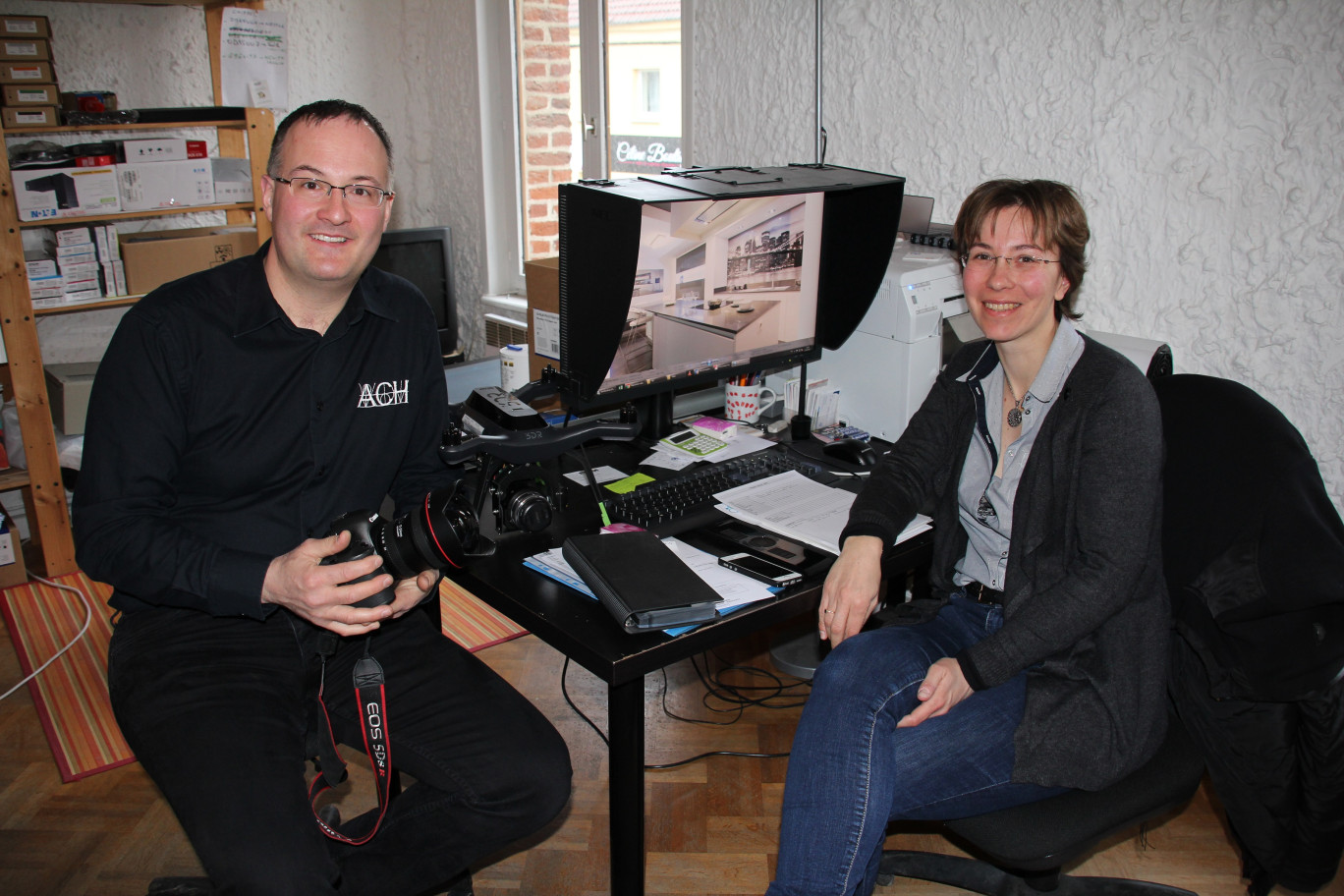 Christophe et Amandine Hellec travaillent en binôme depuis 8 ans.   