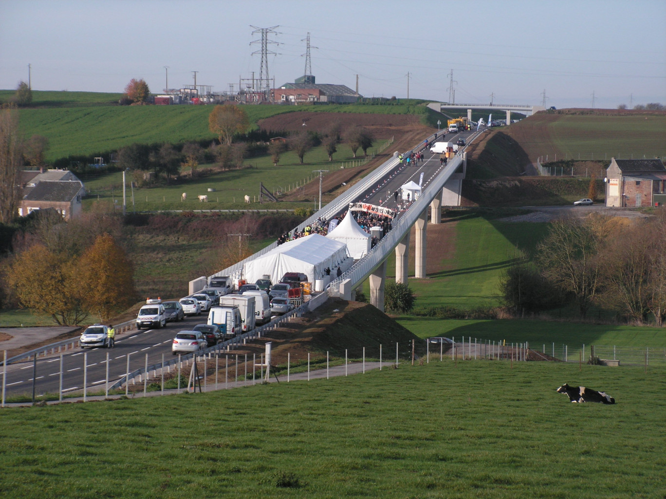 Samedi 18 novembre, l’inauguration, sur le plus grand ouvrage d’art de ce projet.