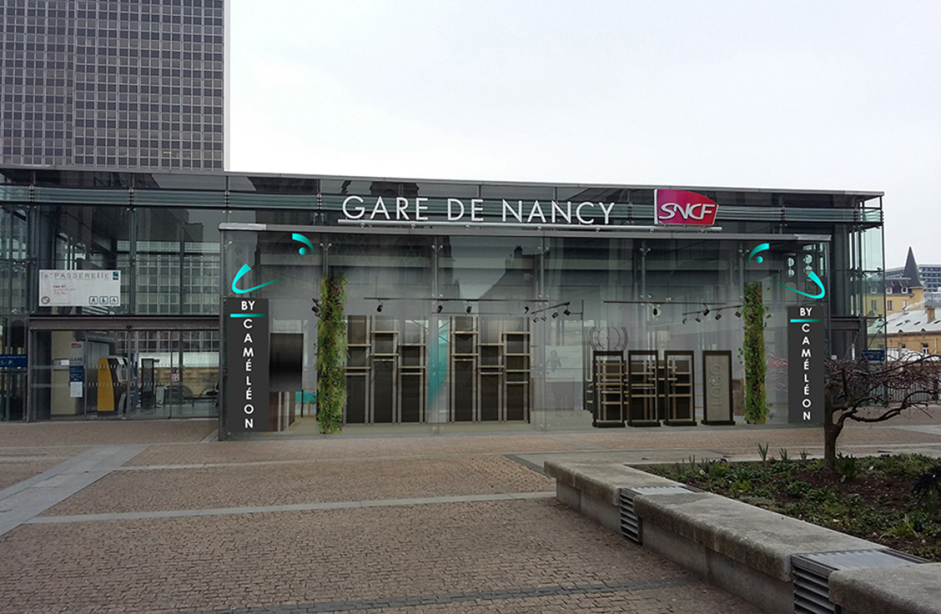 La boutique éphémère se situe en plein cœur de la gare.