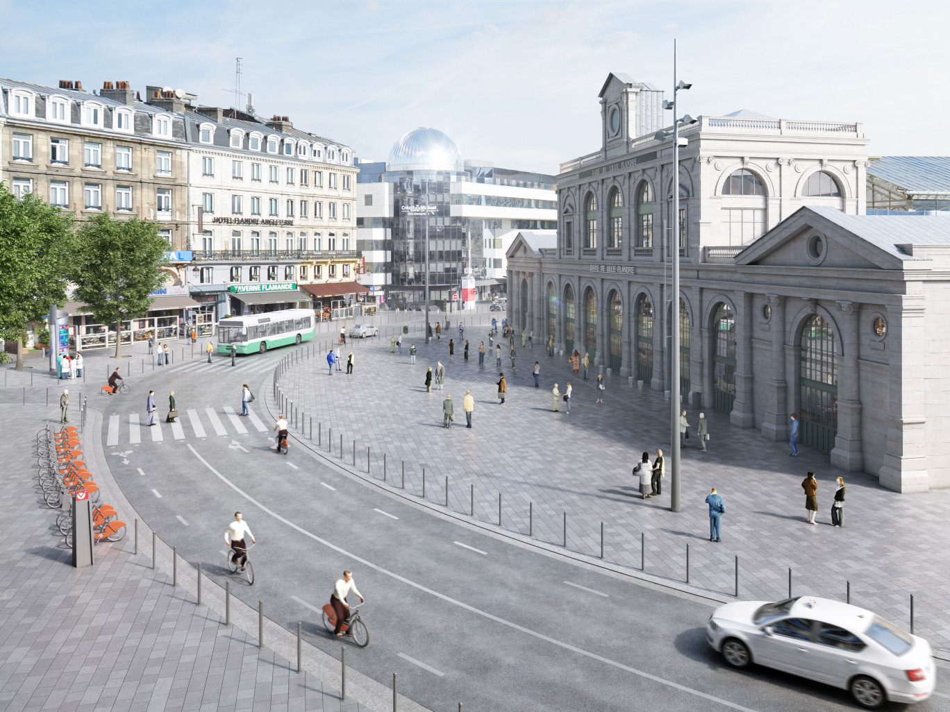 Vue de la gare Lille-Flandres métamorphosée ©saison-menu