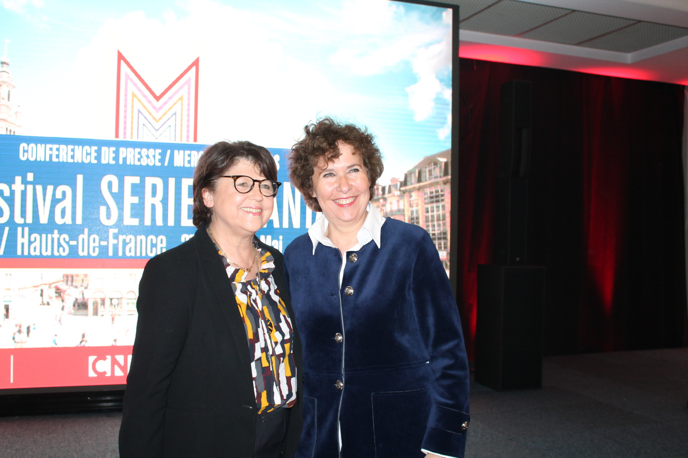 Martine Aubry, maire de Lille, et Laurence Herszberg, directrice générale du festival.