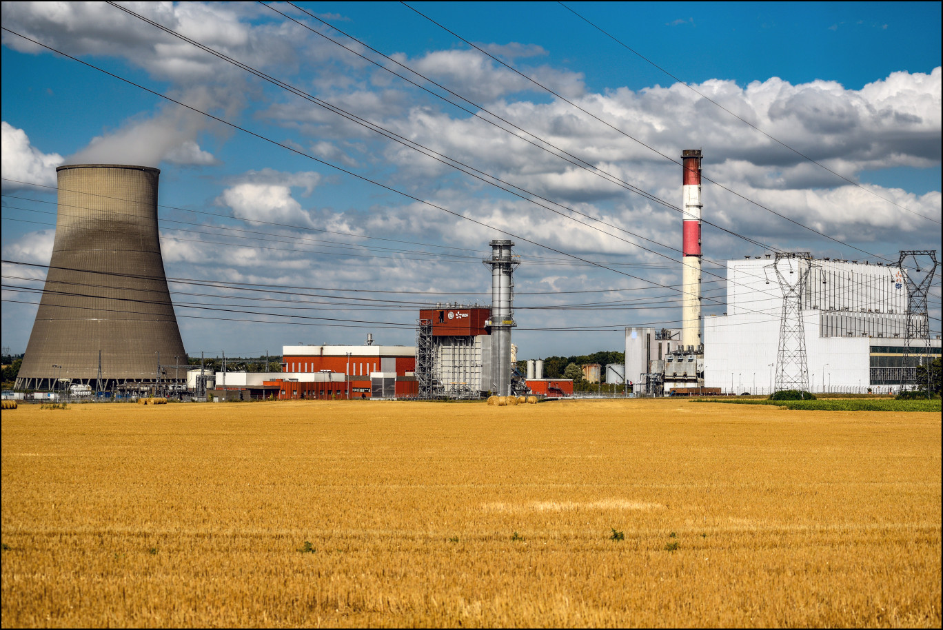 Une vue d'ensemble de la centrale de Bouchain mise en service en 2016.