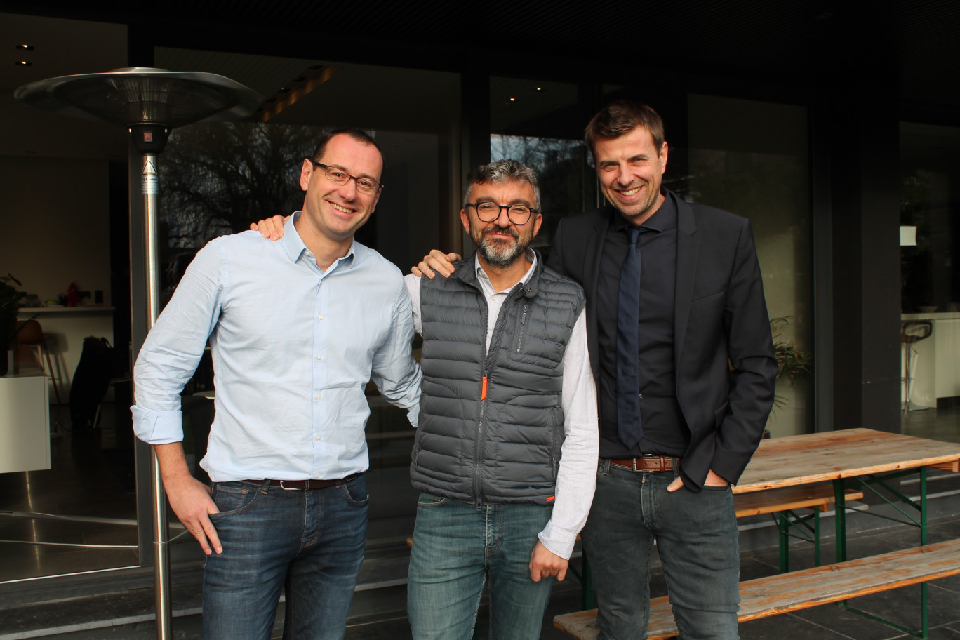 Sébastien Peter, directeur général, Gilles Lechantre et Olivier Desurmont, co-fondateurs.