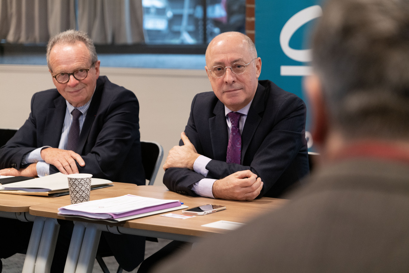 Bernard Pacory, président du Crédit Agricole Mutuel Nord de France et Christian Valette et directeur général. Crédit photo E. Delbergue