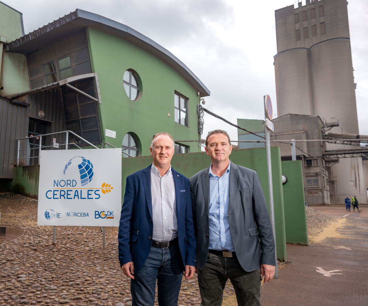 De gauche à droite,  Joël Ratel Directeur Général et Laurent Bué, Président. (Crédit photo : Nord Céréales)