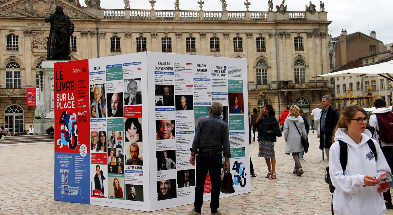 La 42e édition du Livre sur la Place se déroulera du 11 au 20 septembre à Nancy, sans chapiteau mais avec une programmation amplifiée. 