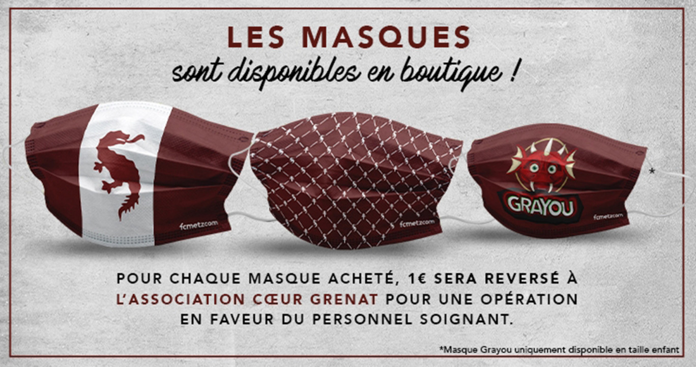 Le FC Metz lance ses propres masques de protection